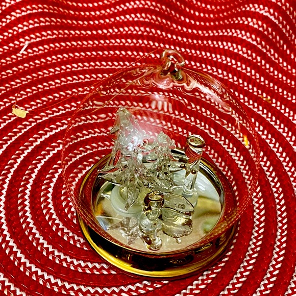 VTG BEAUTIFUL GLASS BLOWN GLASS CHRISTMAS ORNAMENT